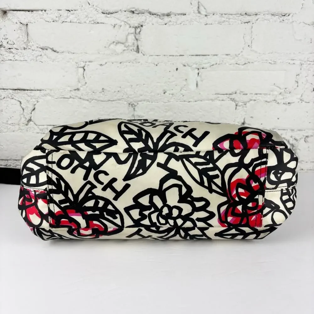 Coach Poppy Daisy Floral Graffiti Bag & Wristlet